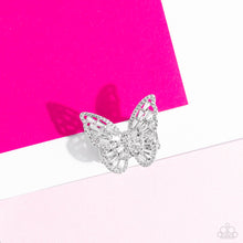 Bright-Eyed Butterfly - White Ring *