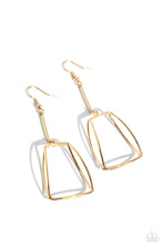 Trapezoidal Transcendence - Gold Earring