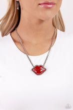 Lip Locked - Red Necklace *