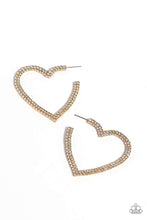 Sweetheart Sequence - Gold Hoop Earring *