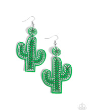 Cactus Cameo - Green Earring 🤍💛🤍