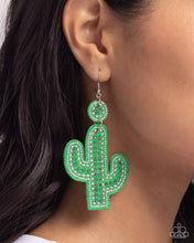 Cactus Cameo - Green Earring 🤍💛🤍