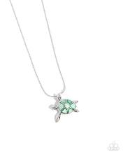 Sea Turtle Statement - Green Necklace