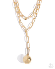 Balancing Ball - Gold Necklace