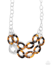 Patterned Presto - Brown Necklace