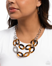 Patterned Presto - Brown Necklace