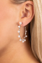 Night at the Gala - White Hoop Earring *