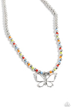 Vibrant Flutter - White Necklace *