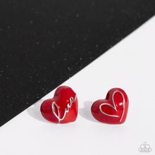 Glimmering Love - Red Earring *