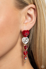 Cascading Casanova - Red Earring *