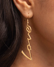 Light-Catching Letters - Gold Earring *